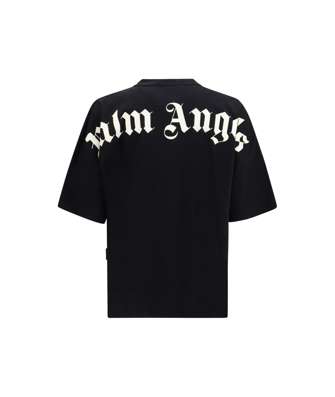 PALM ANGELS Черная хлопковая футболка, фото 2