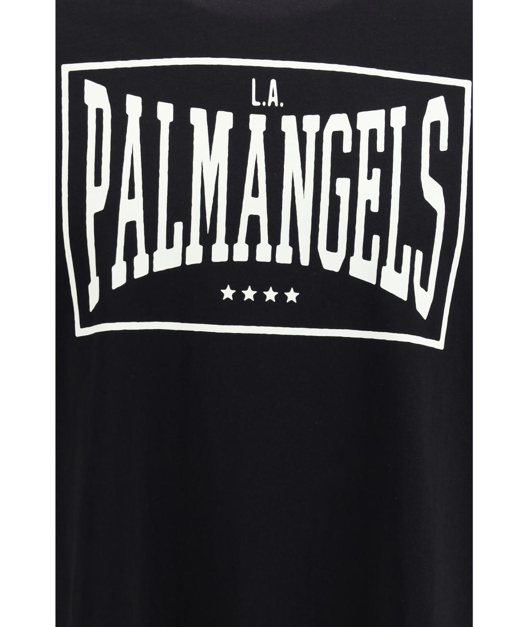 PALM ANGELS Черная хлопковая футболка, фото 3