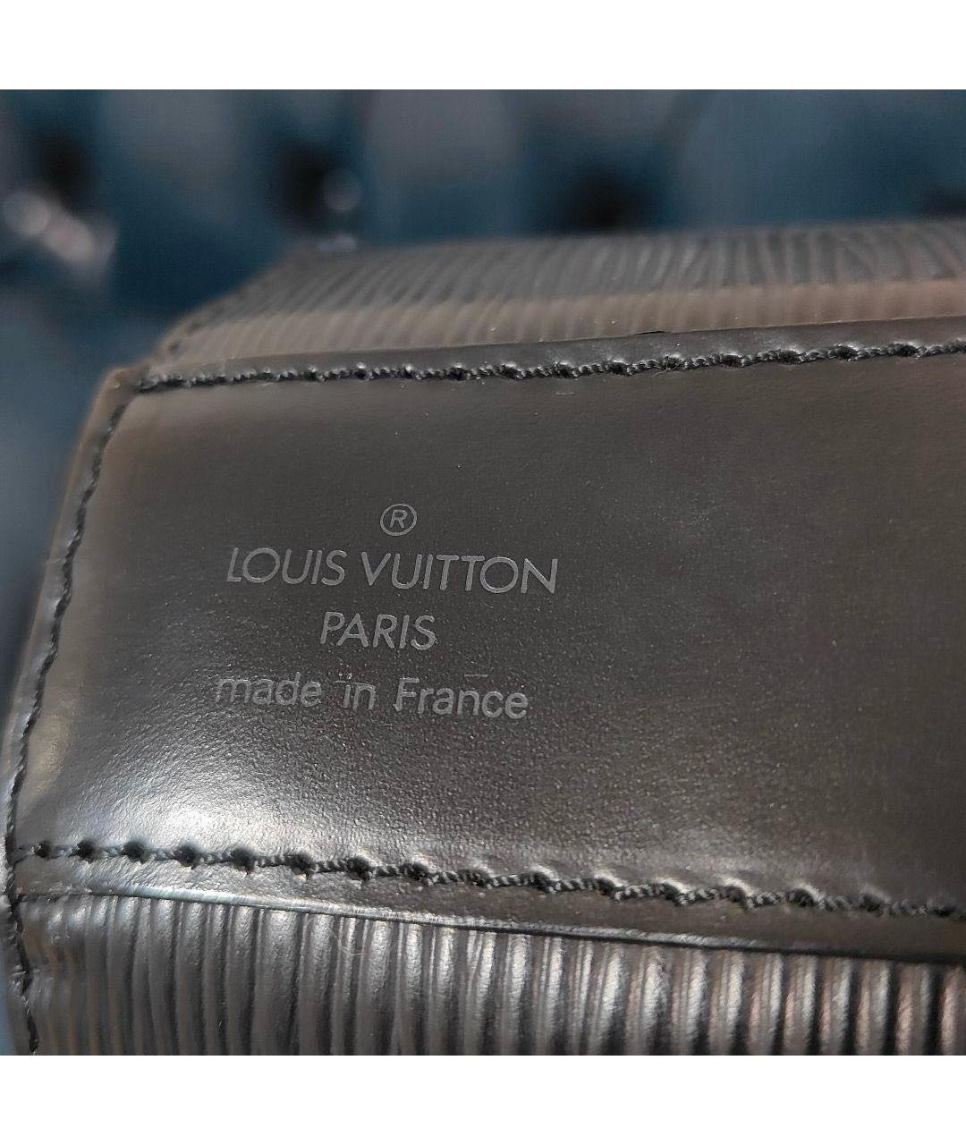 LOUIS VUITTON Черная кожаная сумка через плечо, фото 4