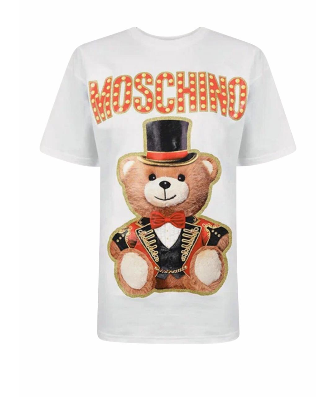 MOSCHINO Белая хлопковая футболка, фото 1