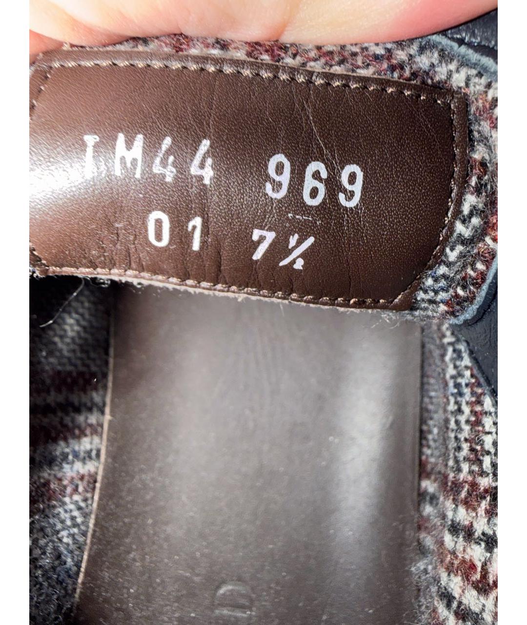 CORNELIANI Темно-синие кожаные низкие ботинки, фото 5