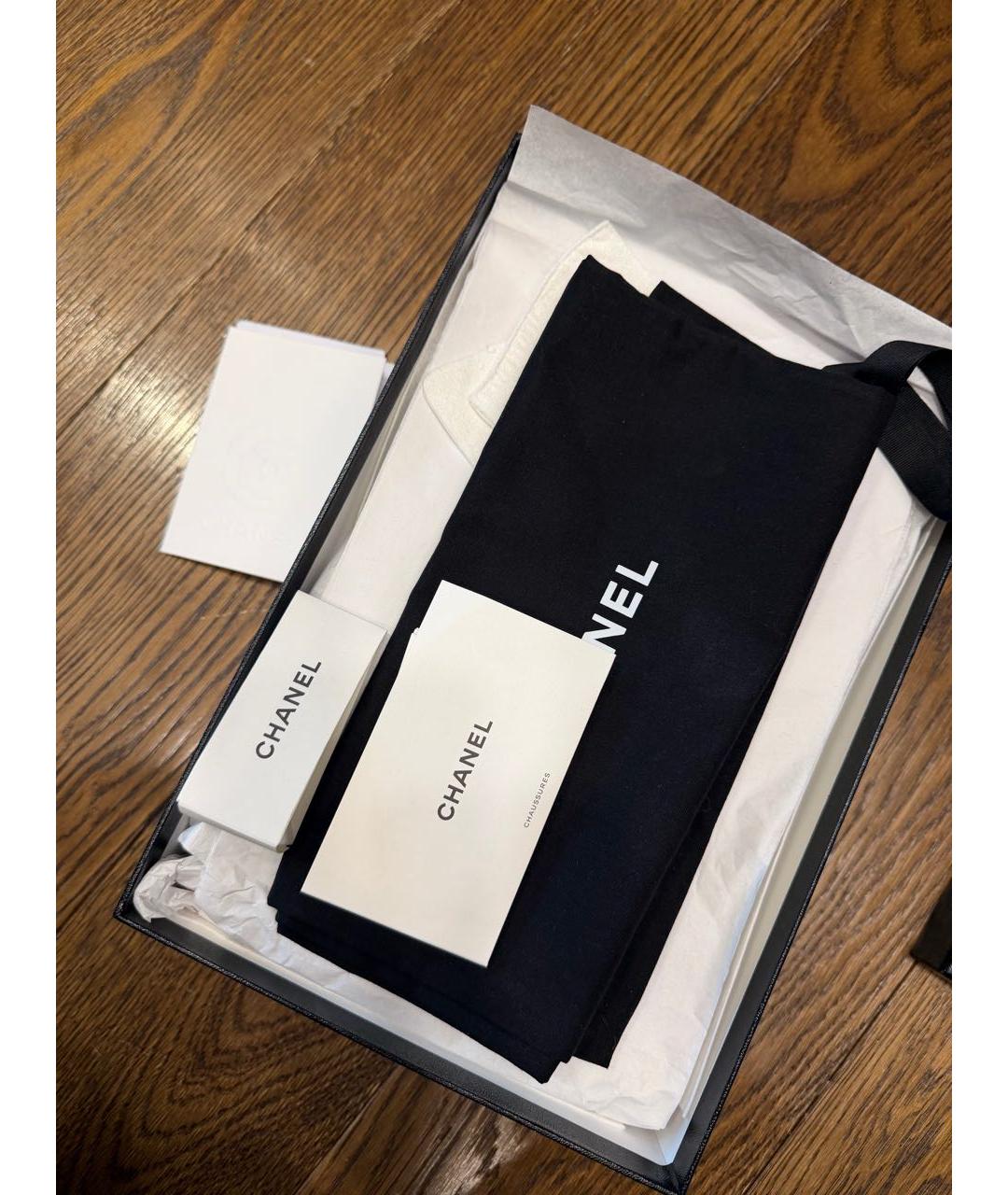 CHANEL Черные кожаные босоножки, фото 4