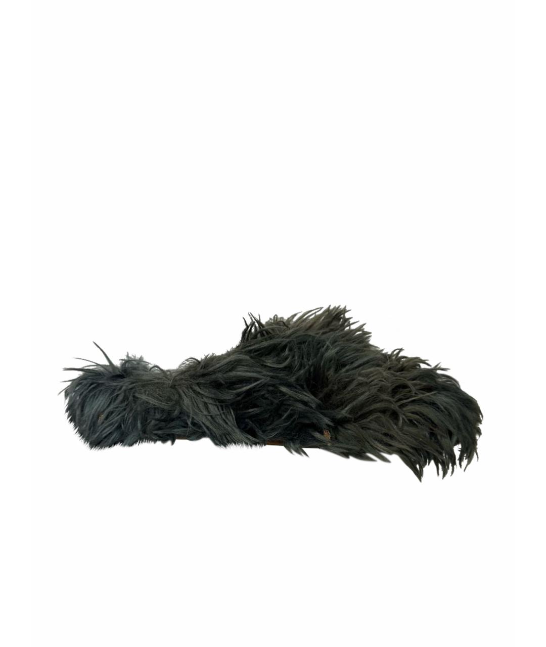 MM6 MAISON MARGIELA Антрацитовые мюли, фото 1