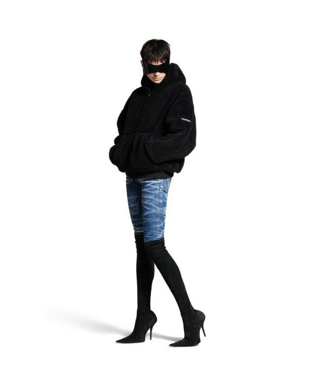 BALENCIAGA Черная хлопковая куртка, фото 2