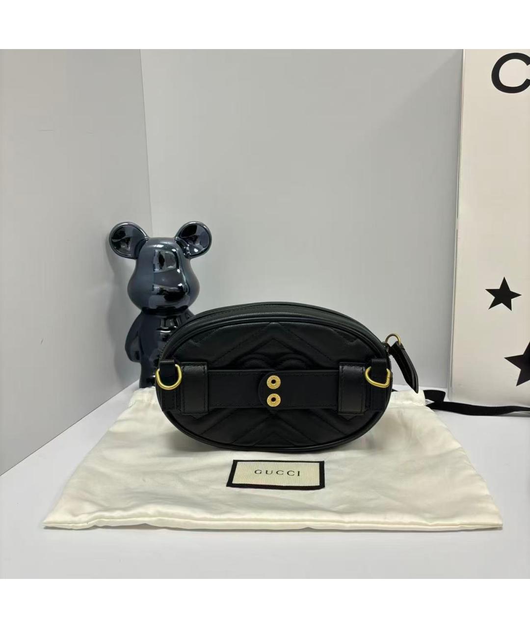 GUCCI Черная кожаная сумка через плечо, фото 3