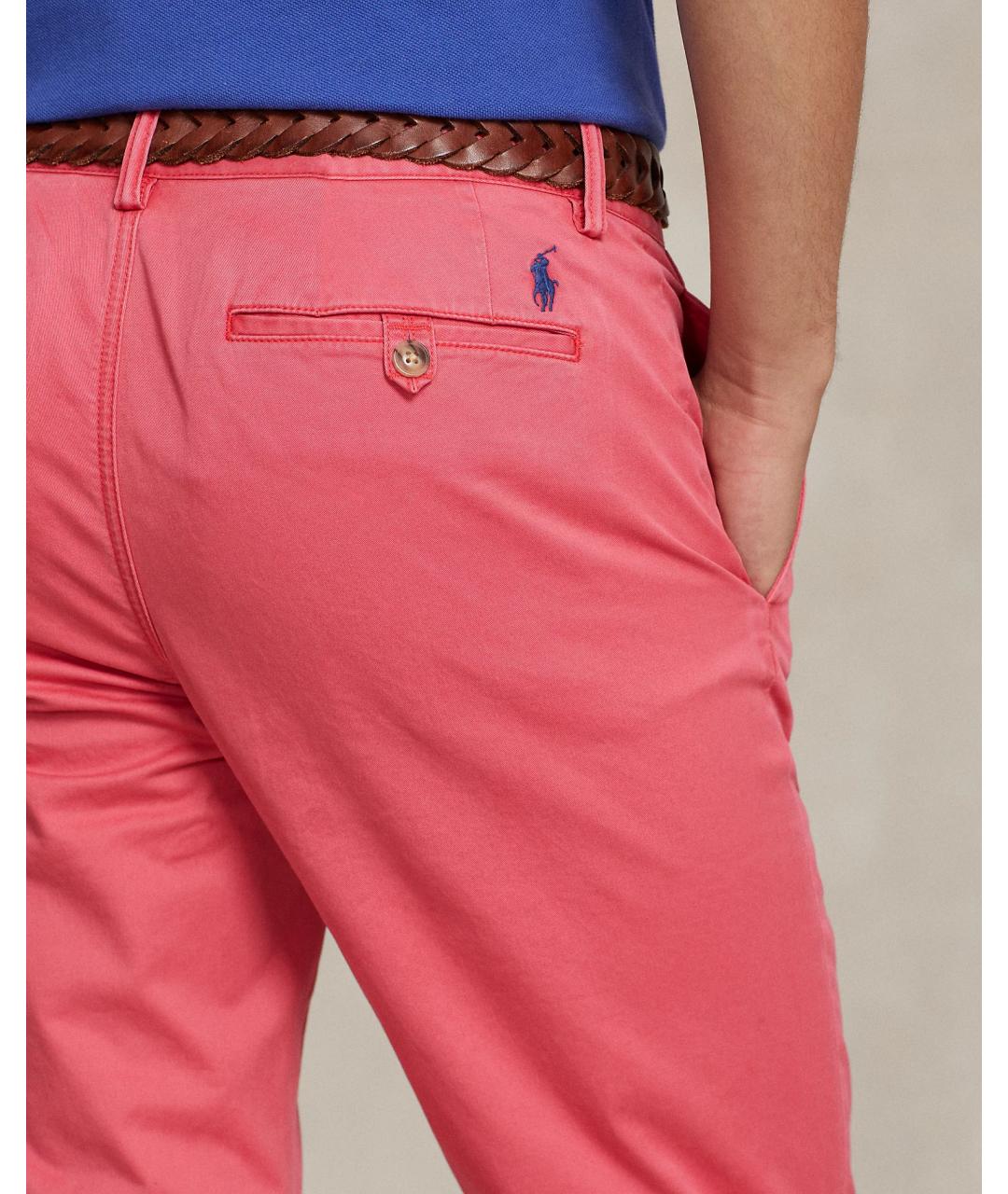 POLO RALPH LAUREN Розовые хлопковые брюки чинос, фото 7