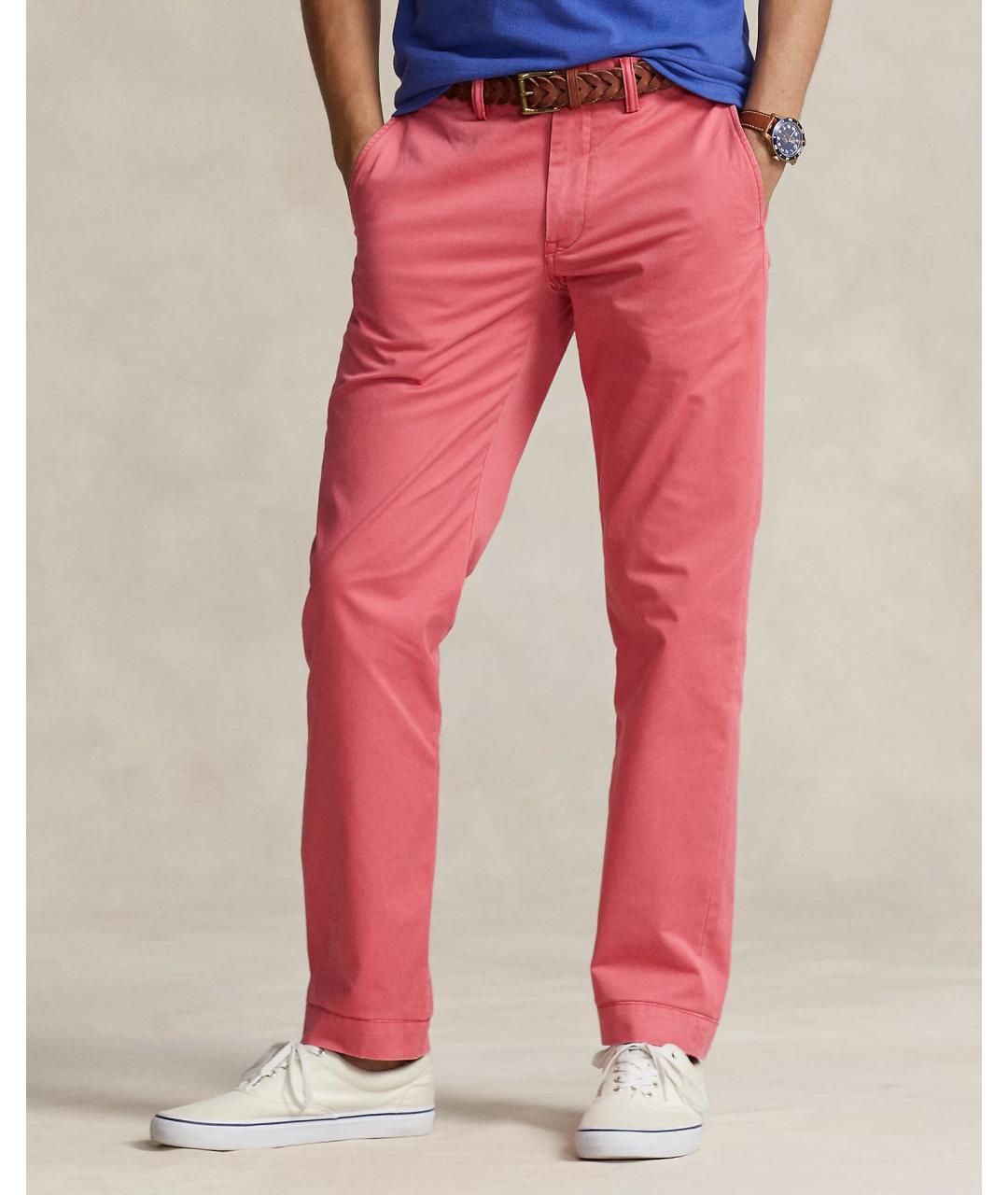 POLO RALPH LAUREN Розовые хлопковые брюки чинос, фото 6