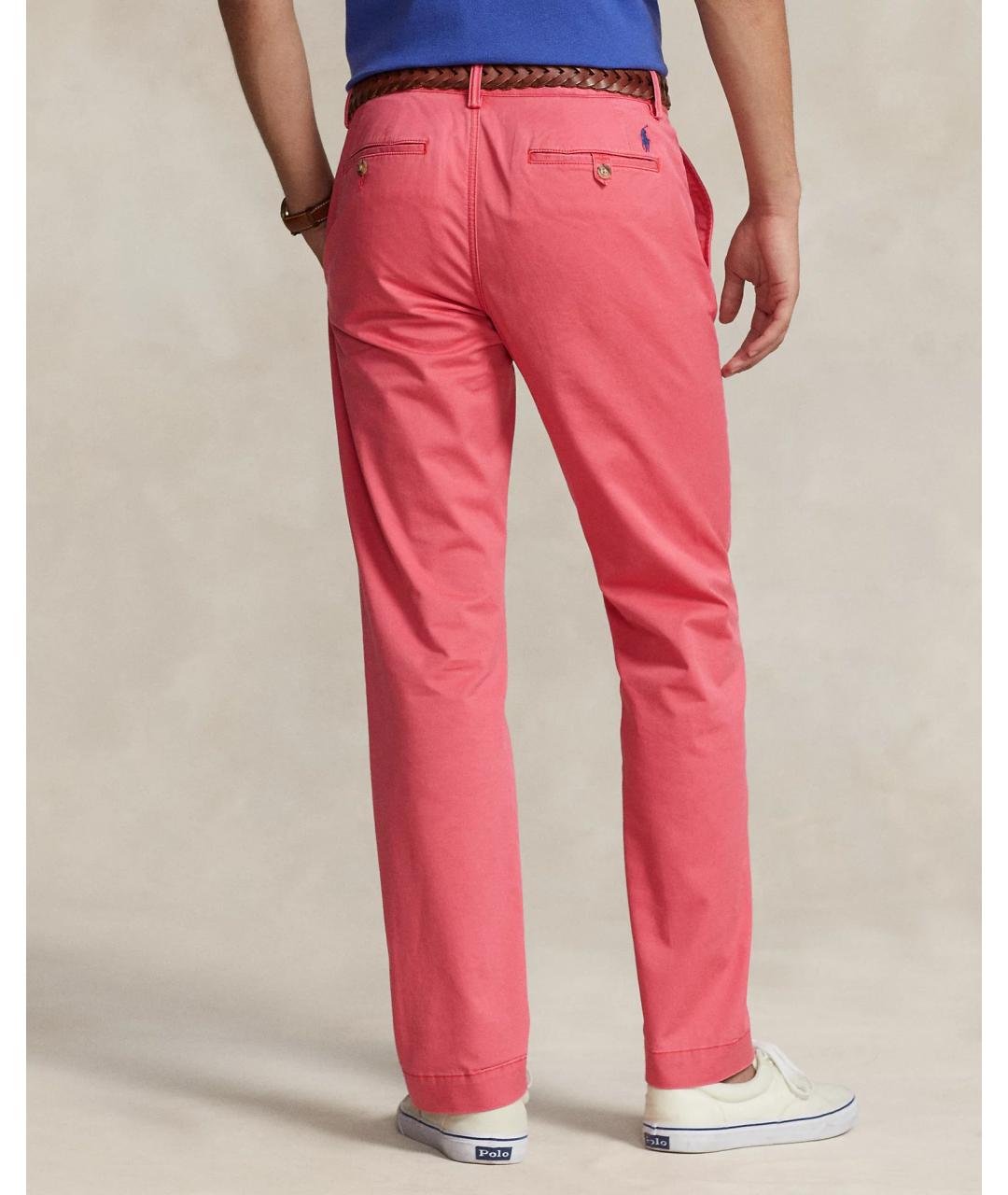 POLO RALPH LAUREN Розовые хлопковые брюки чинос, фото 2
