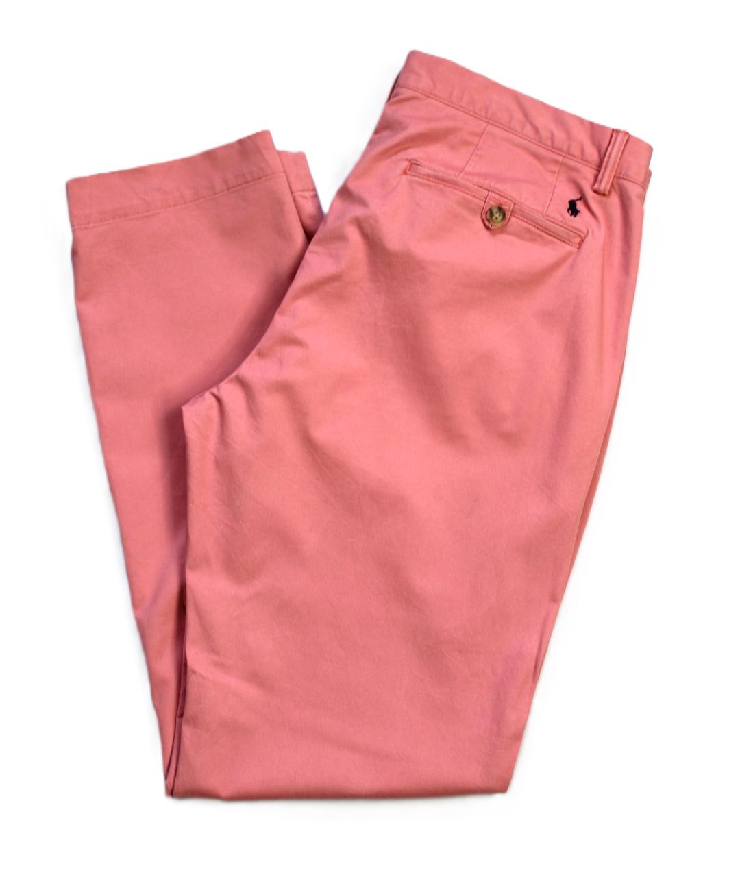 POLO RALPH LAUREN Розовые хлопковые брюки чинос, фото 4