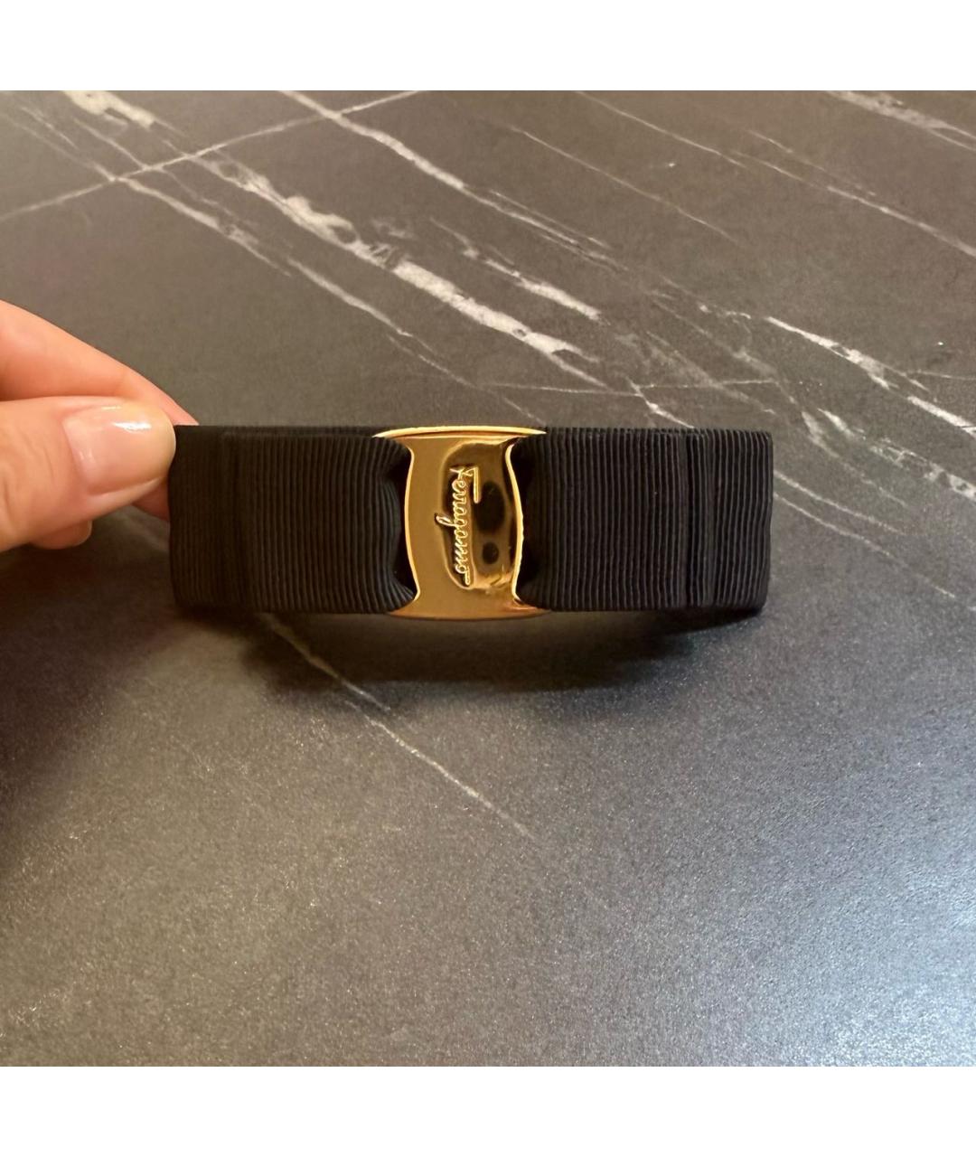 FERRAGAMO Черная заколка, фото 4
