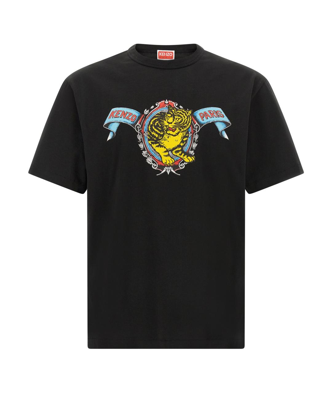KENZO Черная хлопковая футболка, фото 1