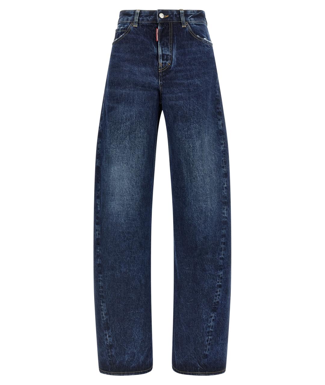 DSQUARED2 Синие хлопковые прямые джинсы, фото 1