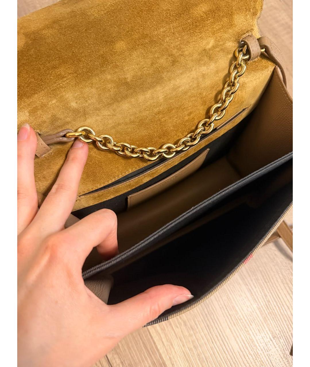 BURBERRY Коричневая кожаная сумка через плечо, фото 4