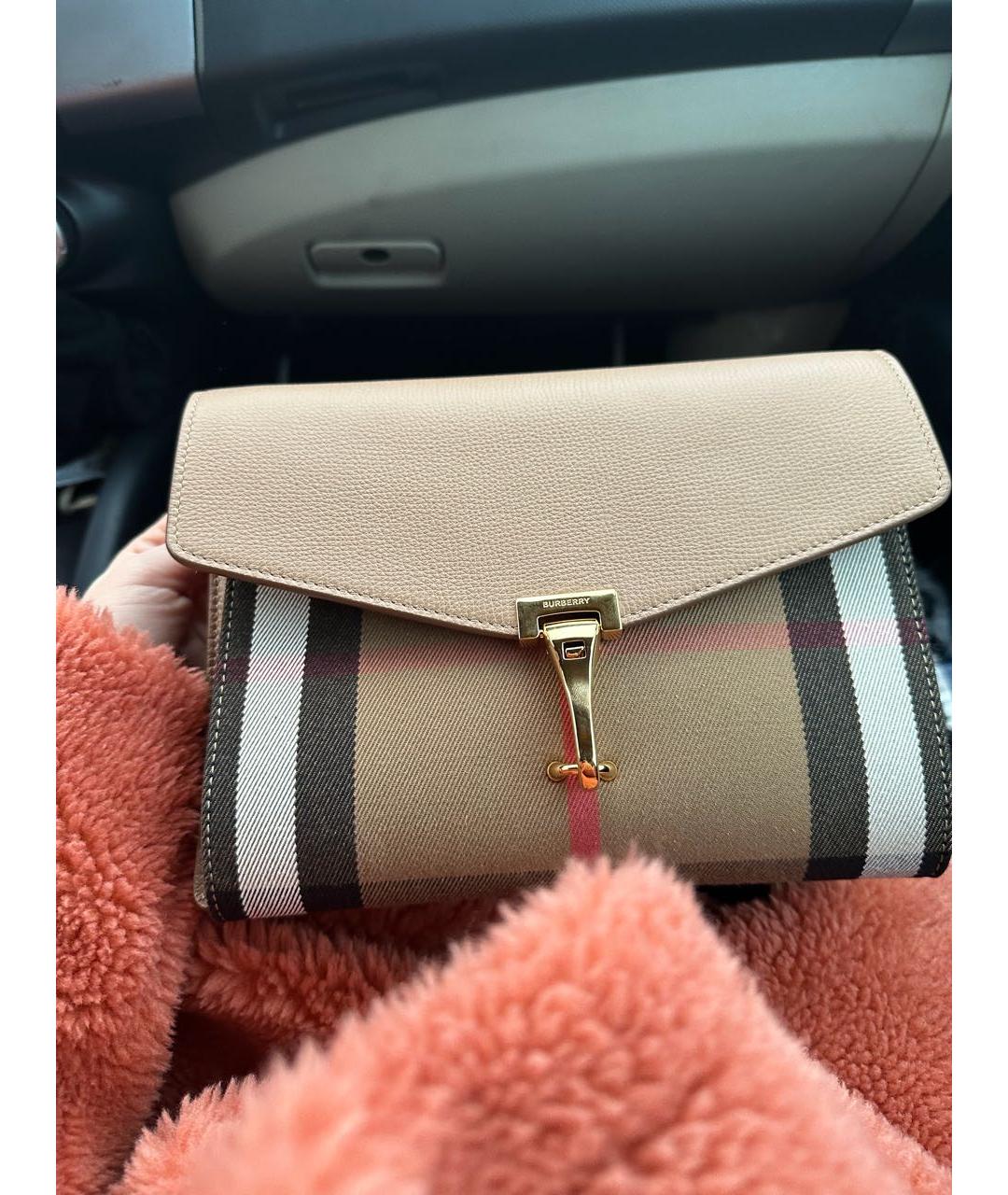BURBERRY Коричневая кожаная сумка через плечо, фото 5