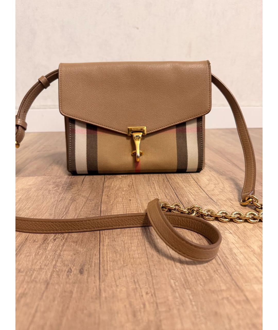 BURBERRY Коричневая кожаная сумка через плечо, фото 9