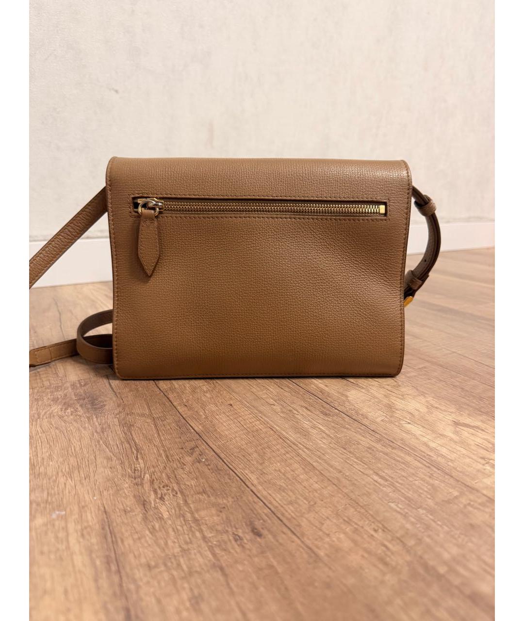BURBERRY Коричневая кожаная сумка через плечо, фото 3