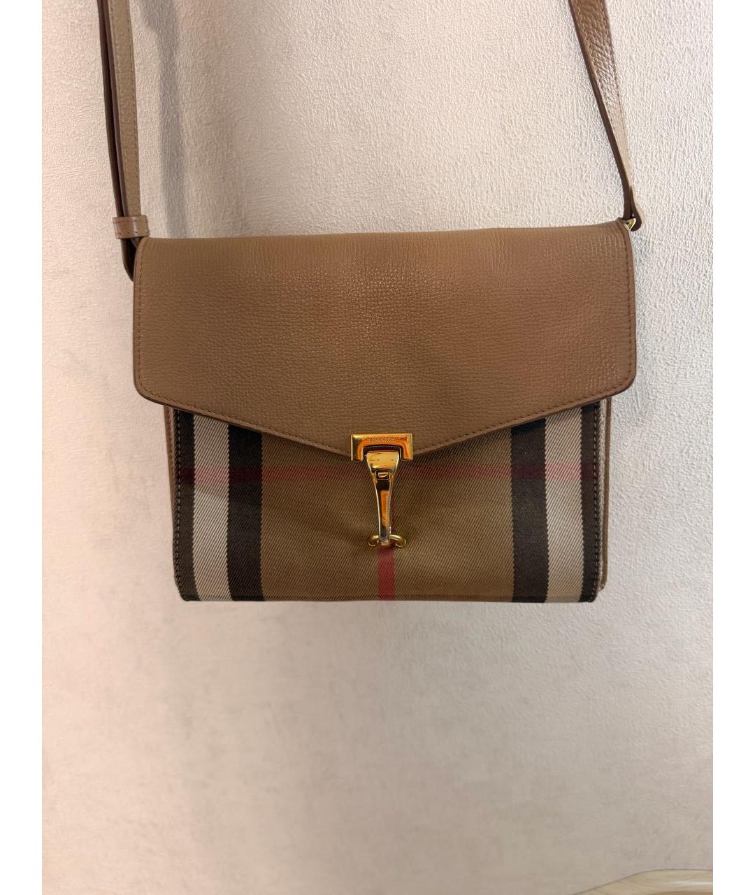 BURBERRY Коричневая кожаная сумка через плечо, фото 8