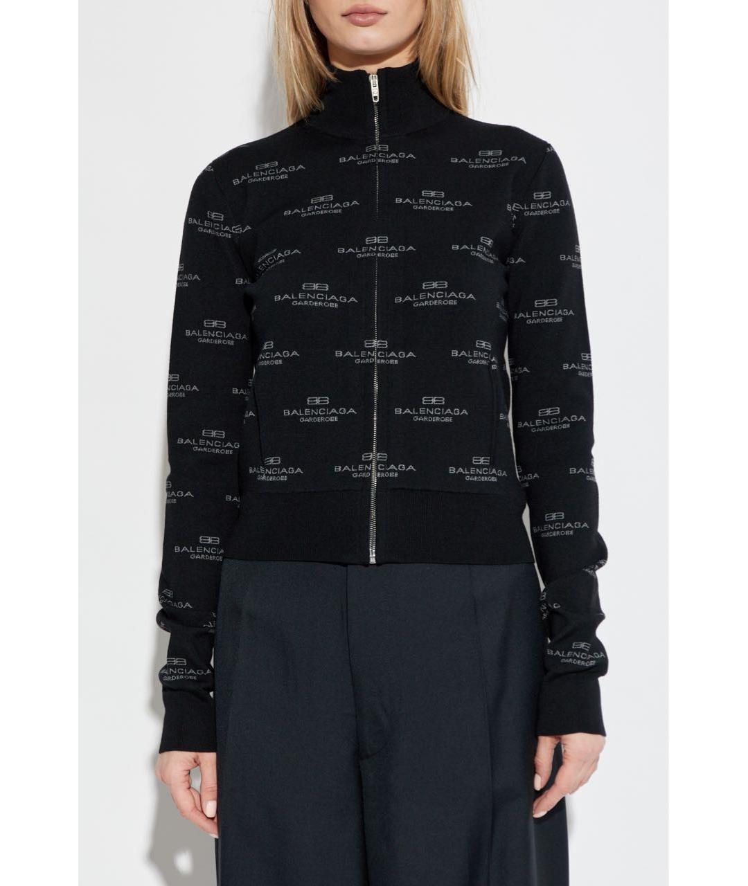 BALENCIAGA Черный шерстяной кардиган, фото 3