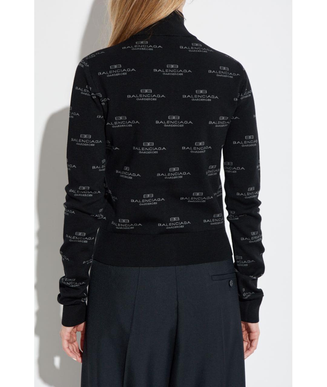BALENCIAGA Черный шерстяной кардиган, фото 4