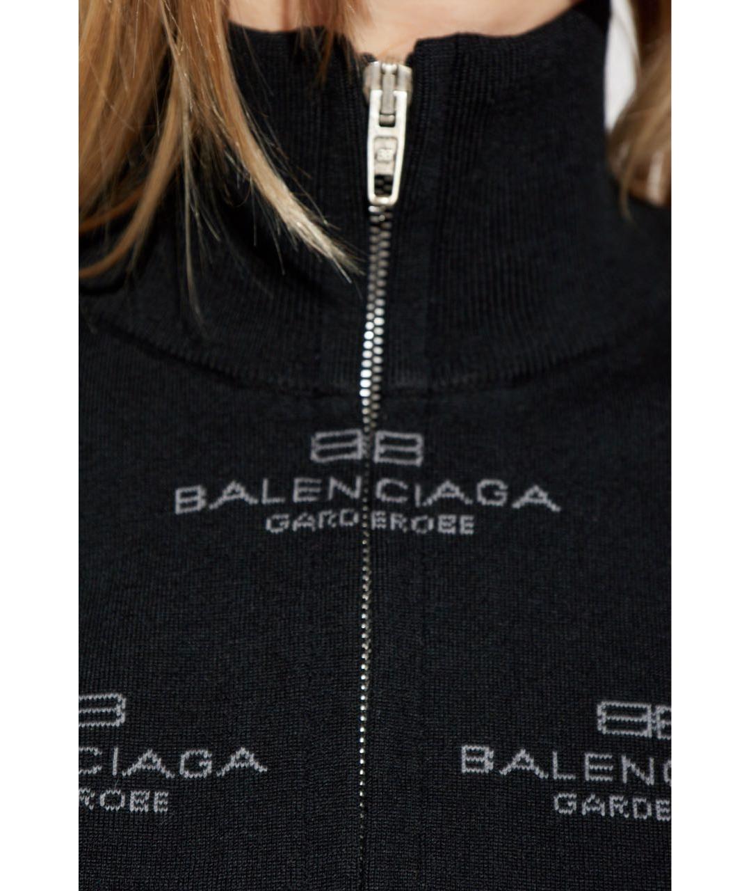BALENCIAGA Черный шерстяной кардиган, фото 5