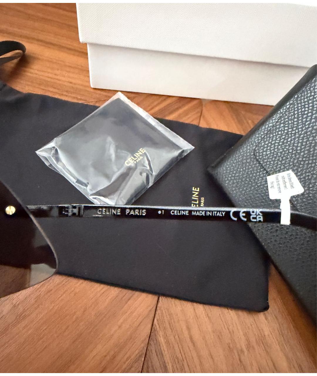 CELINE Черные пластиковые солнцезащитные очки, фото 3