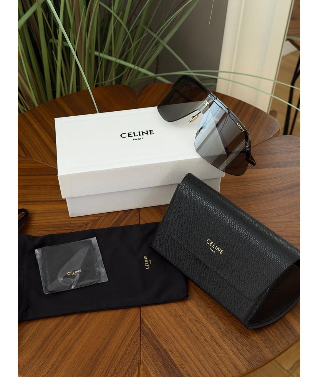 CELINE Черные пластиковые солнцезащитные очки, фото 2
