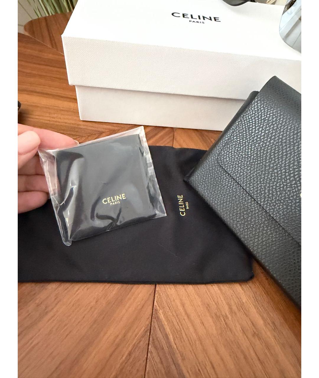 CELINE Черные пластиковые солнцезащитные очки, фото 4