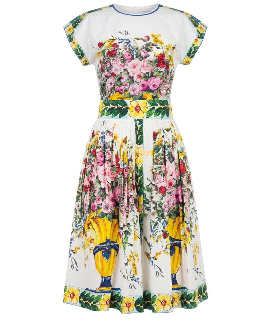 DOLCE&GABBANA Белый хлопковый костюм с юбками, фото 1