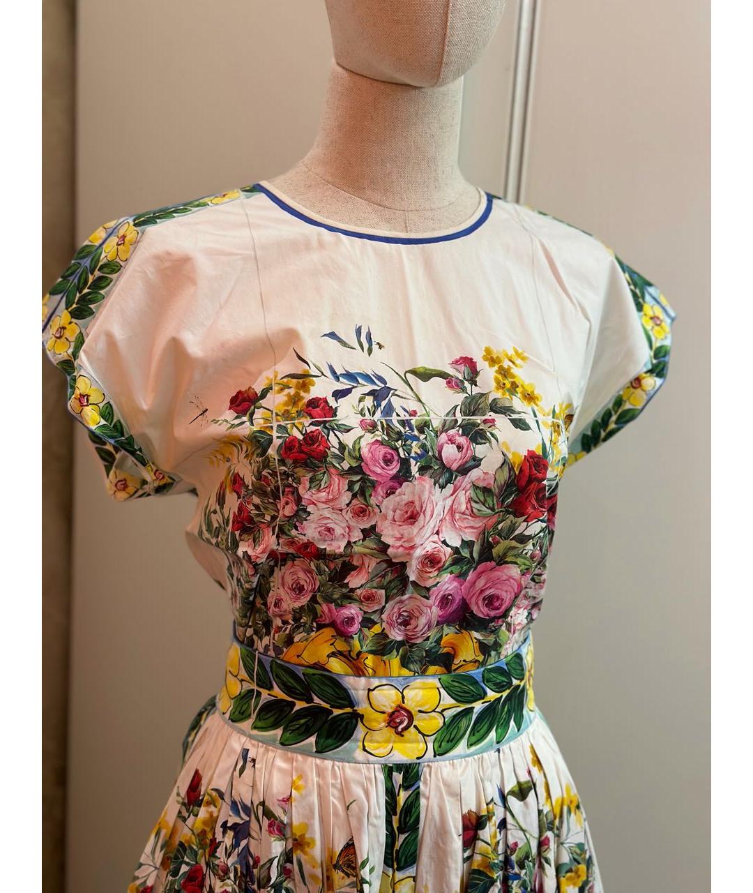 DOLCE&GABBANA Белый хлопковый костюм с юбками, фото 5