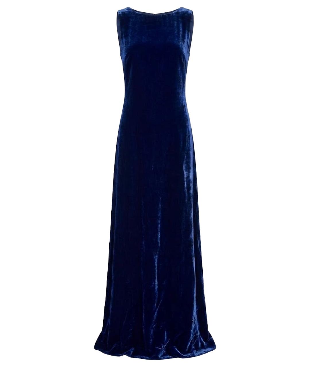 CHRISTIAN DIOR Синее бархатное вечернее платье, фото 1