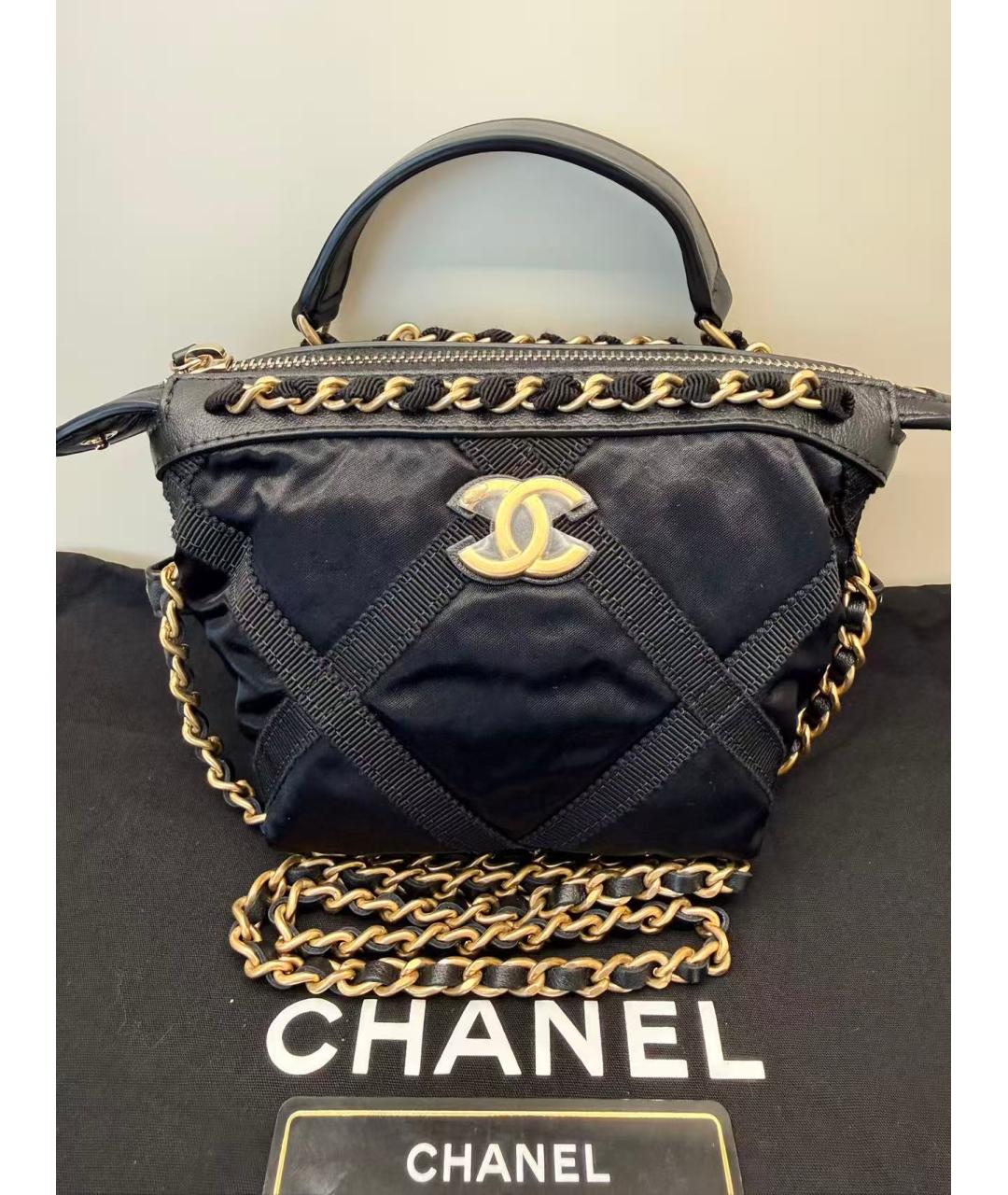 CHANEL Черная сумка с короткими ручками, фото 2