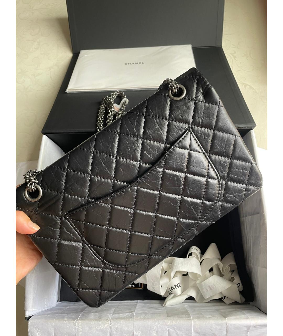 CHANEL Черная кожаная сумка через плечо, фото 3