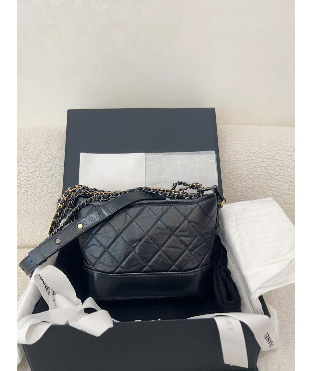 CHANEL Черная кожаная сумка через плечо, фото 4