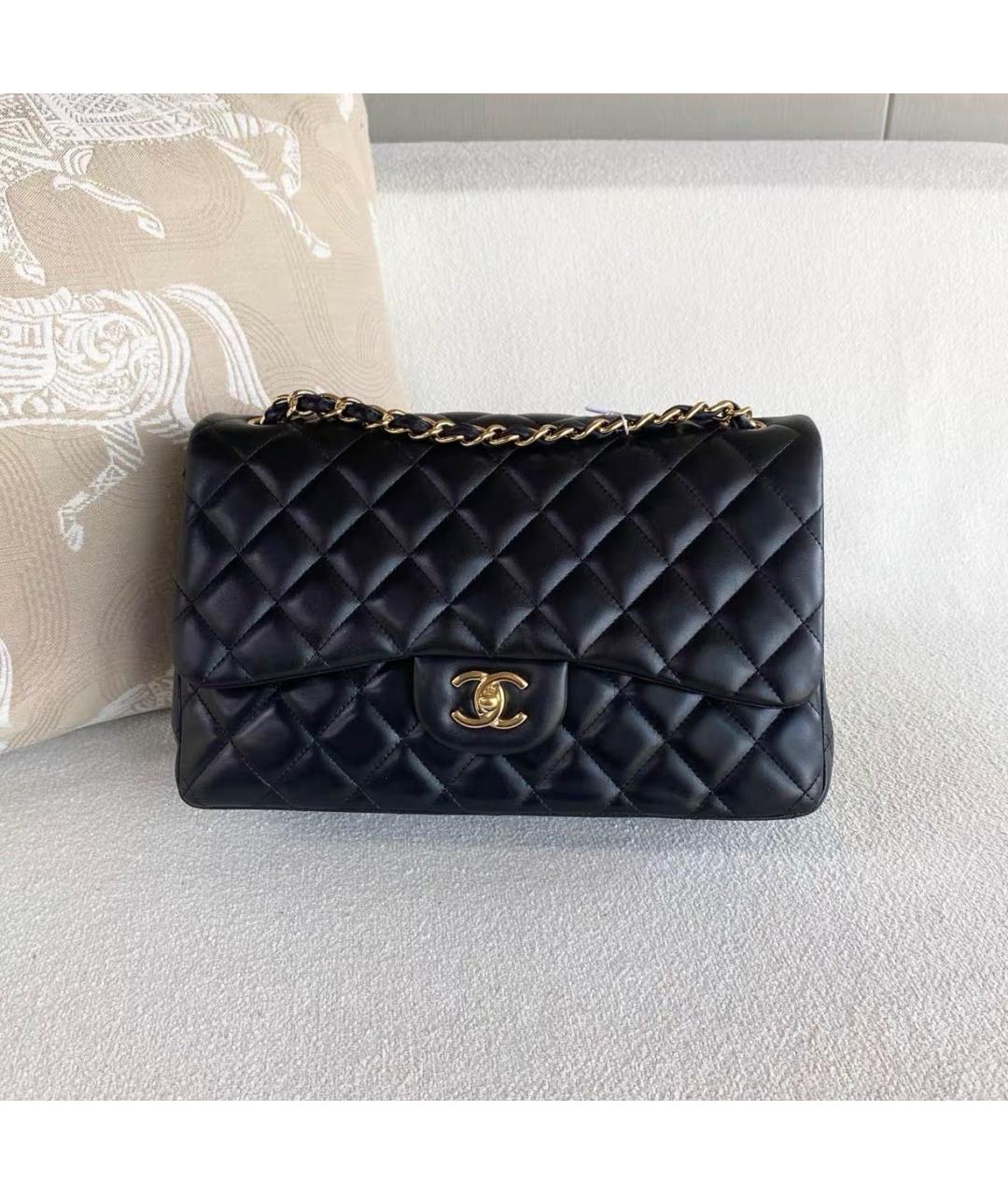 CHANEL Черная кожаная сумка через плечо, фото 6