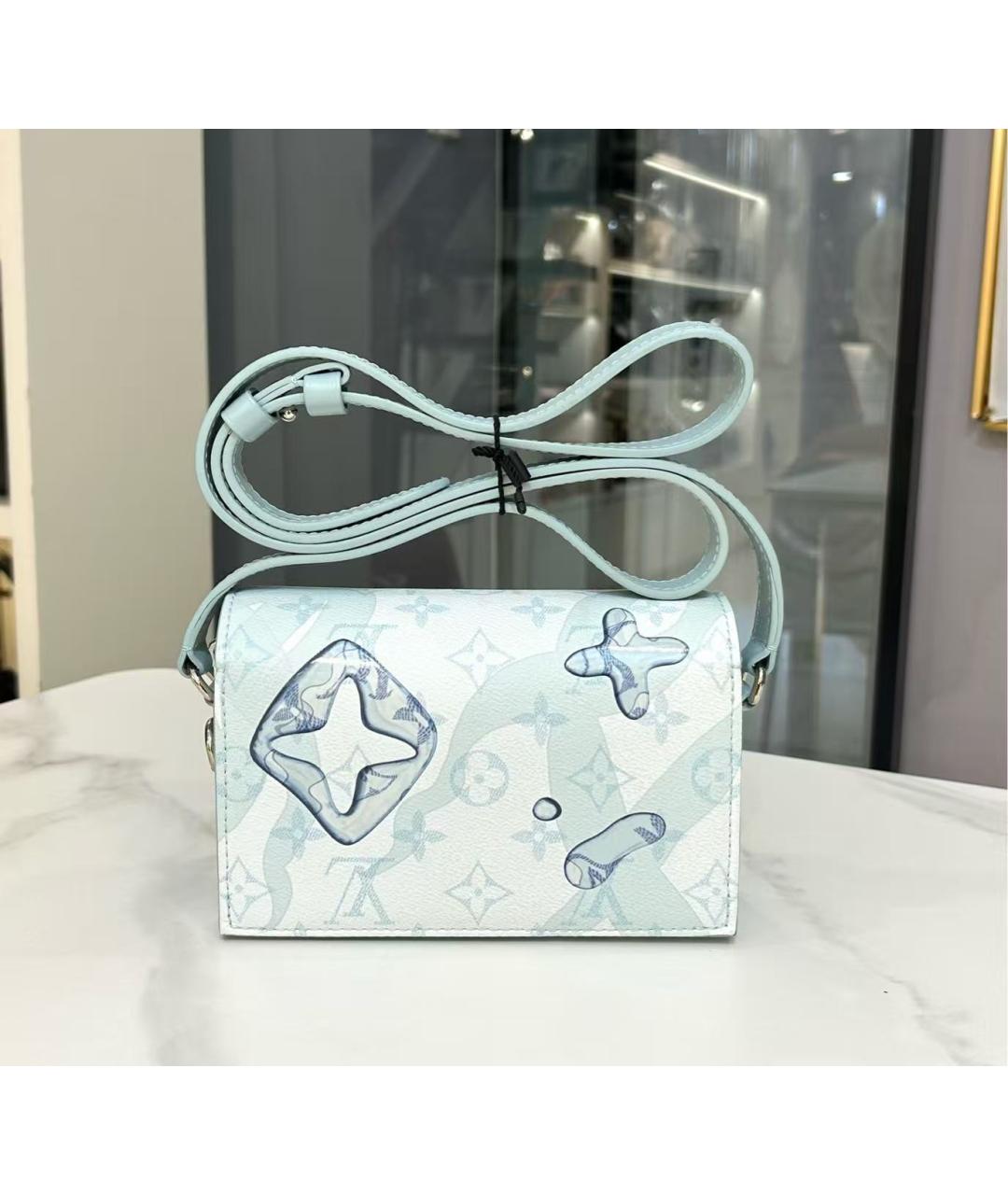 LOUIS VUITTON Голубая сумка через плечо, фото 3