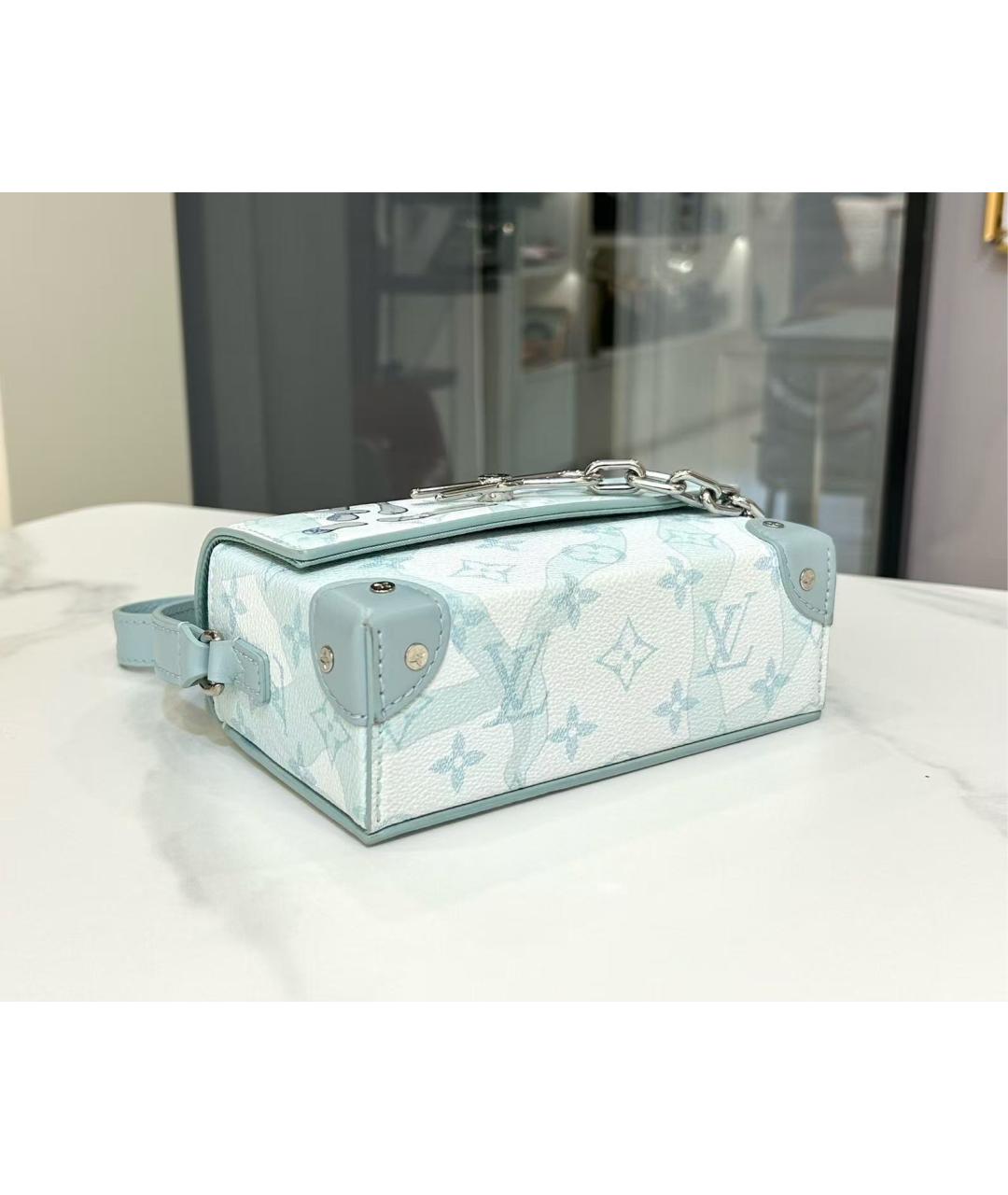 LOUIS VUITTON Голубая сумка через плечо, фото 4