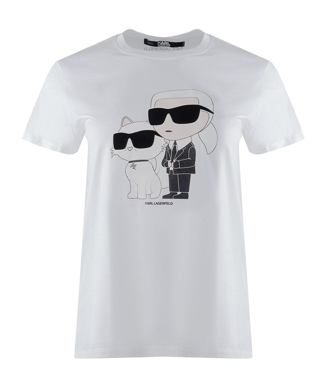 KARL LAGERFELD Хлопковая футболка, фото 1