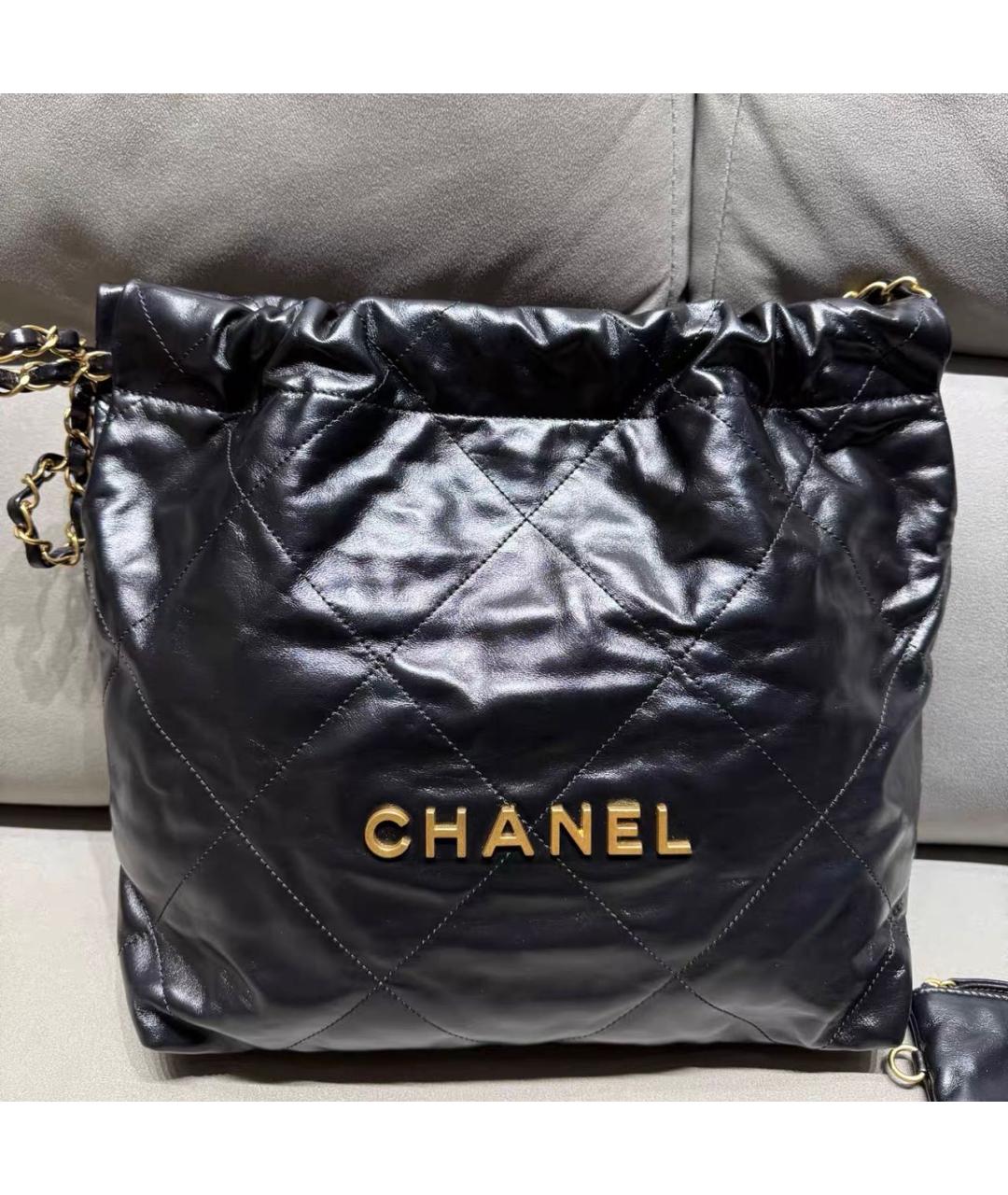 CHANEL Черная кожаная сумка тоут, фото 2