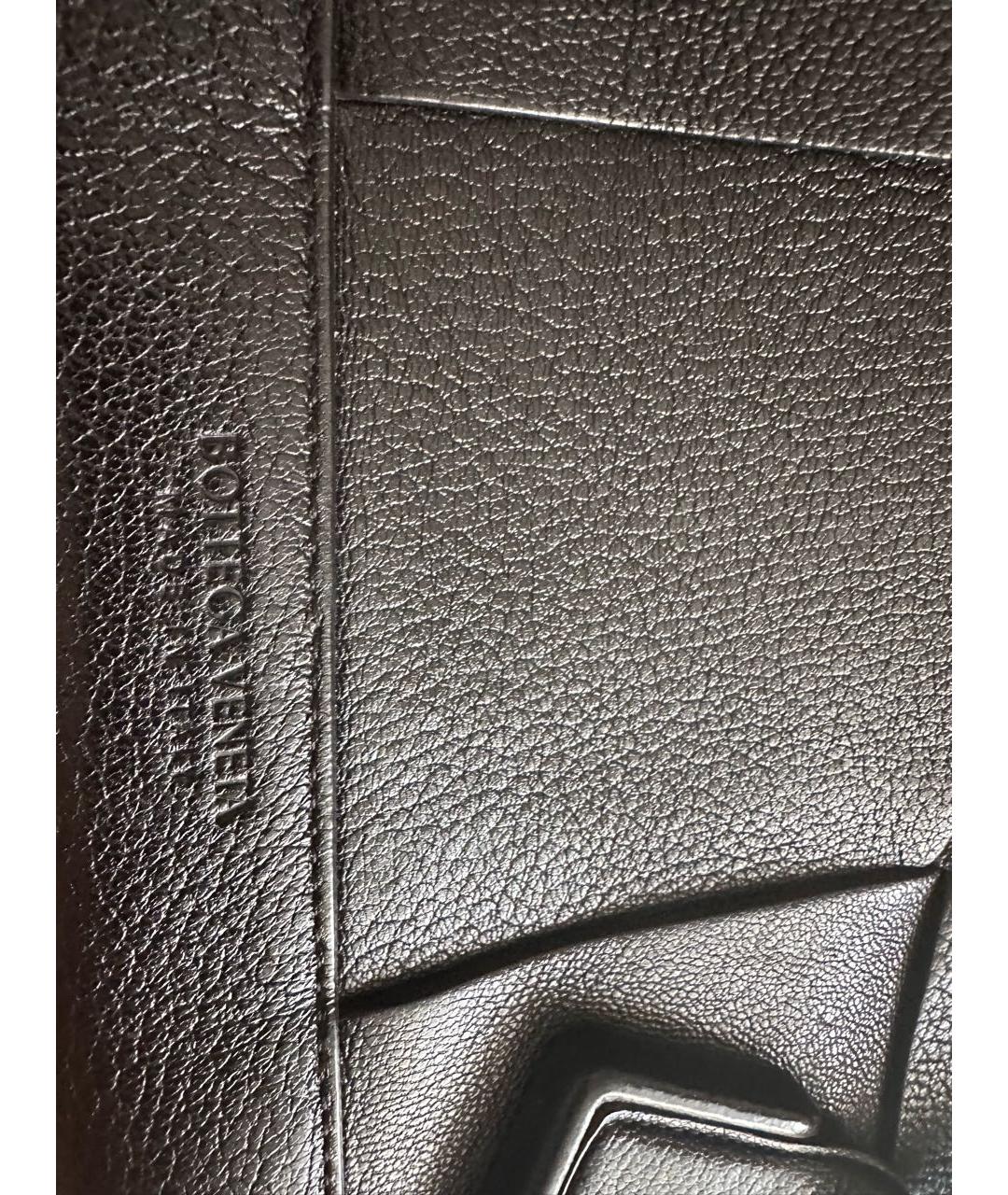 BOTTEGA VENETA Черная кожаная сумка тоут, фото 6