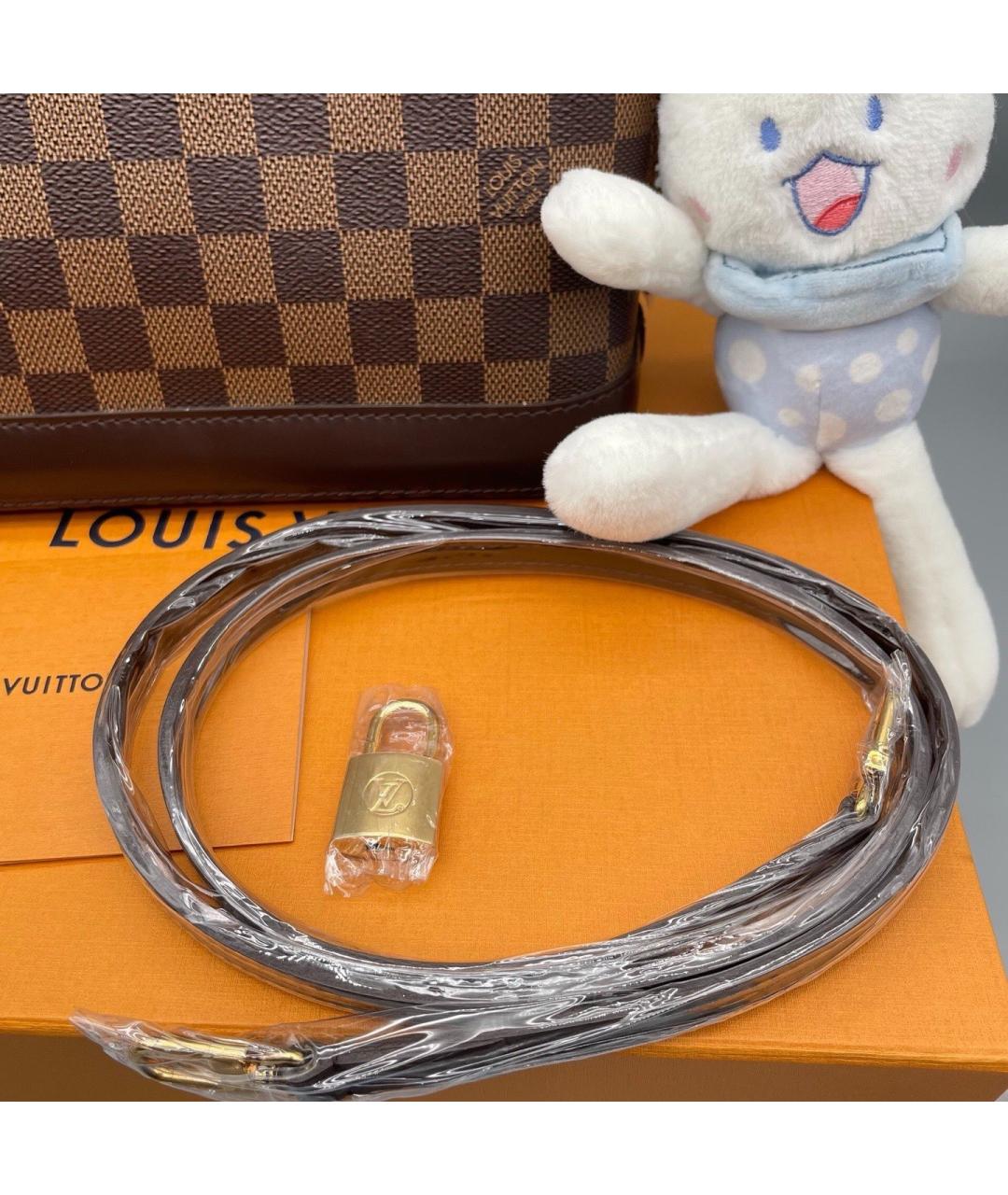 LOUIS VUITTON Коричневая канва сумка с короткими ручками, фото 3