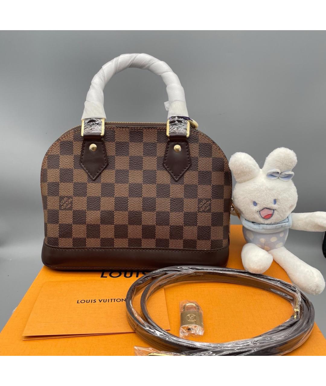 LOUIS VUITTON Коричневая канва сумка с короткими ручками, фото 8