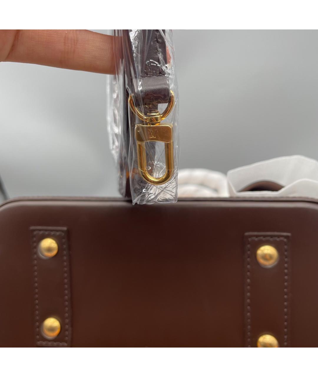 LOUIS VUITTON Коричневая канва сумка с короткими ручками, фото 7
