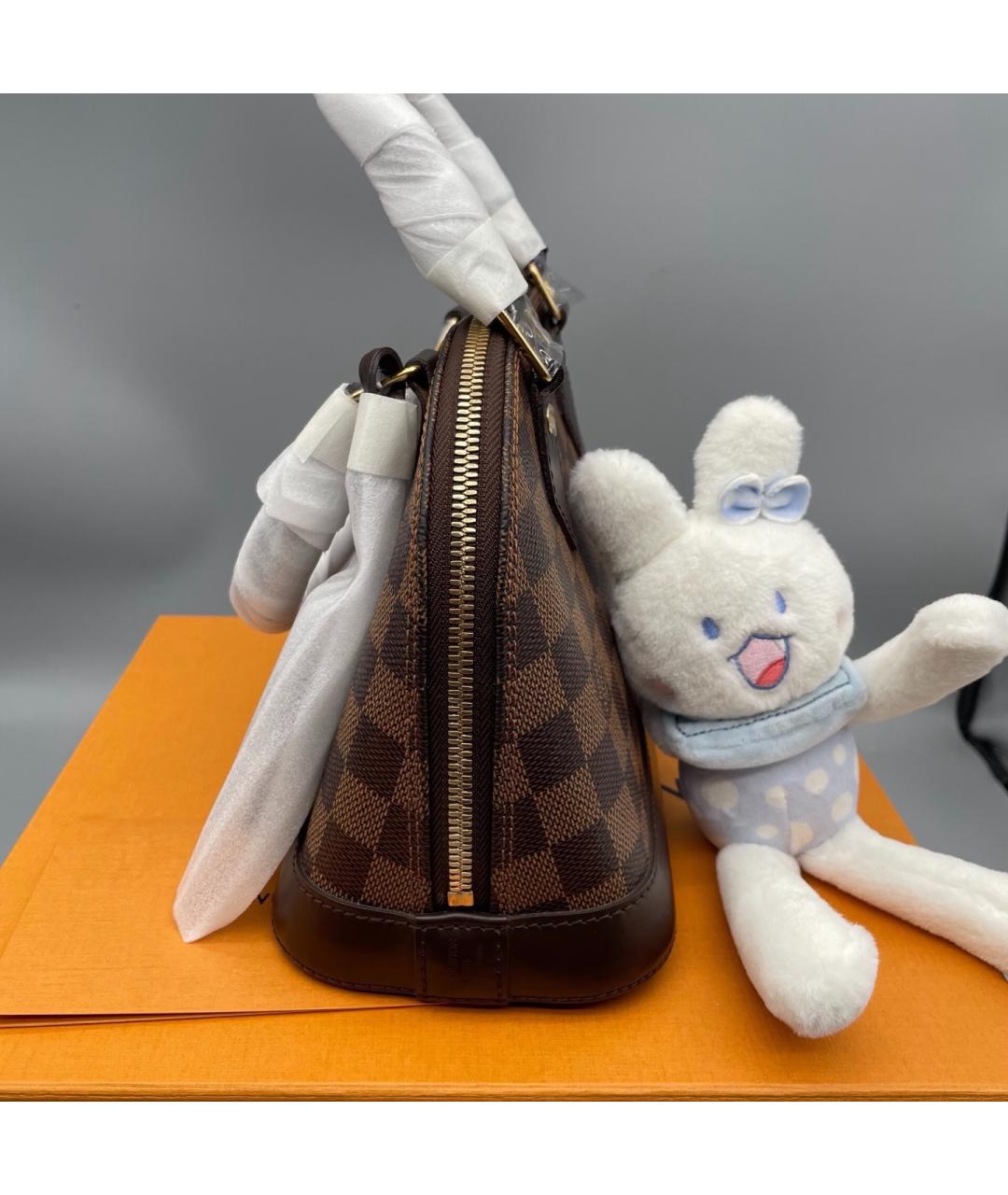 LOUIS VUITTON Коричневая канва сумка с короткими ручками, фото 5