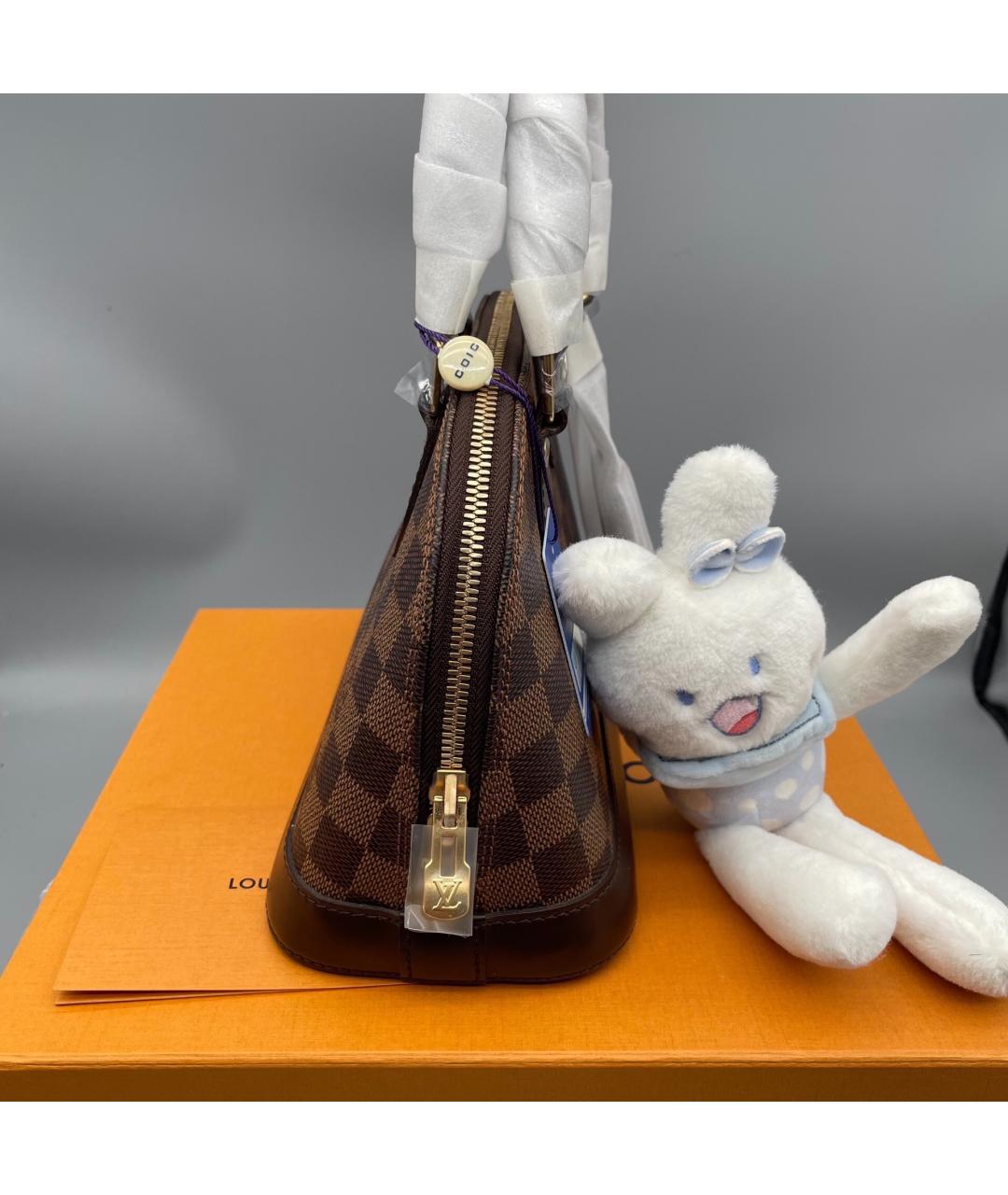 LOUIS VUITTON Коричневая канва сумка с короткими ручками, фото 4