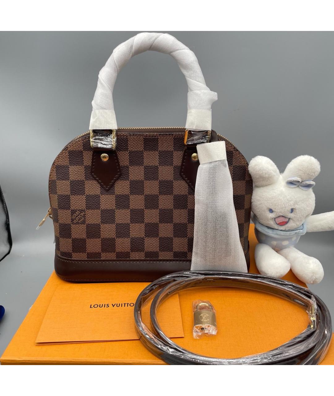LOUIS VUITTON Коричневая канва сумка с короткими ручками, фото 2