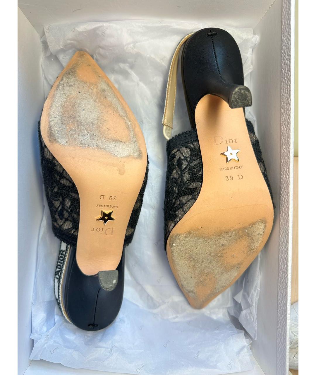 CHRISTIAN DIOR Черные кожаные туфли, фото 4