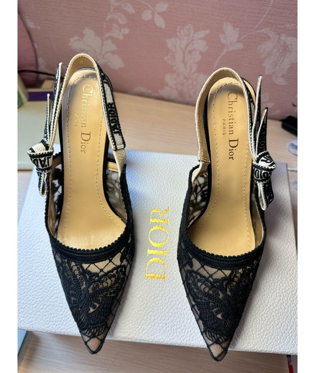 CHRISTIAN DIOR Черные кожаные туфли, фото 2