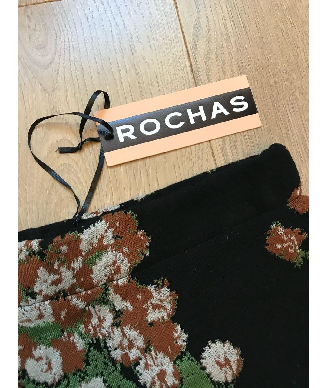 ROCHAS Черная вискозная юбка миди, фото 6