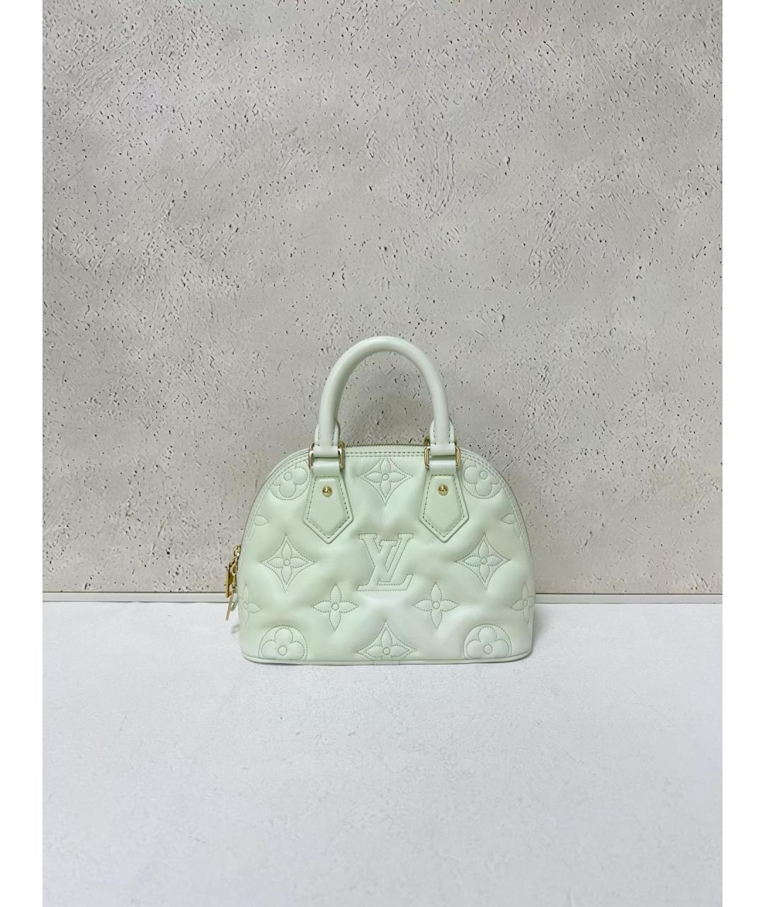 LOUIS VUITTON Зеленая кожаная сумка тоут, фото 2