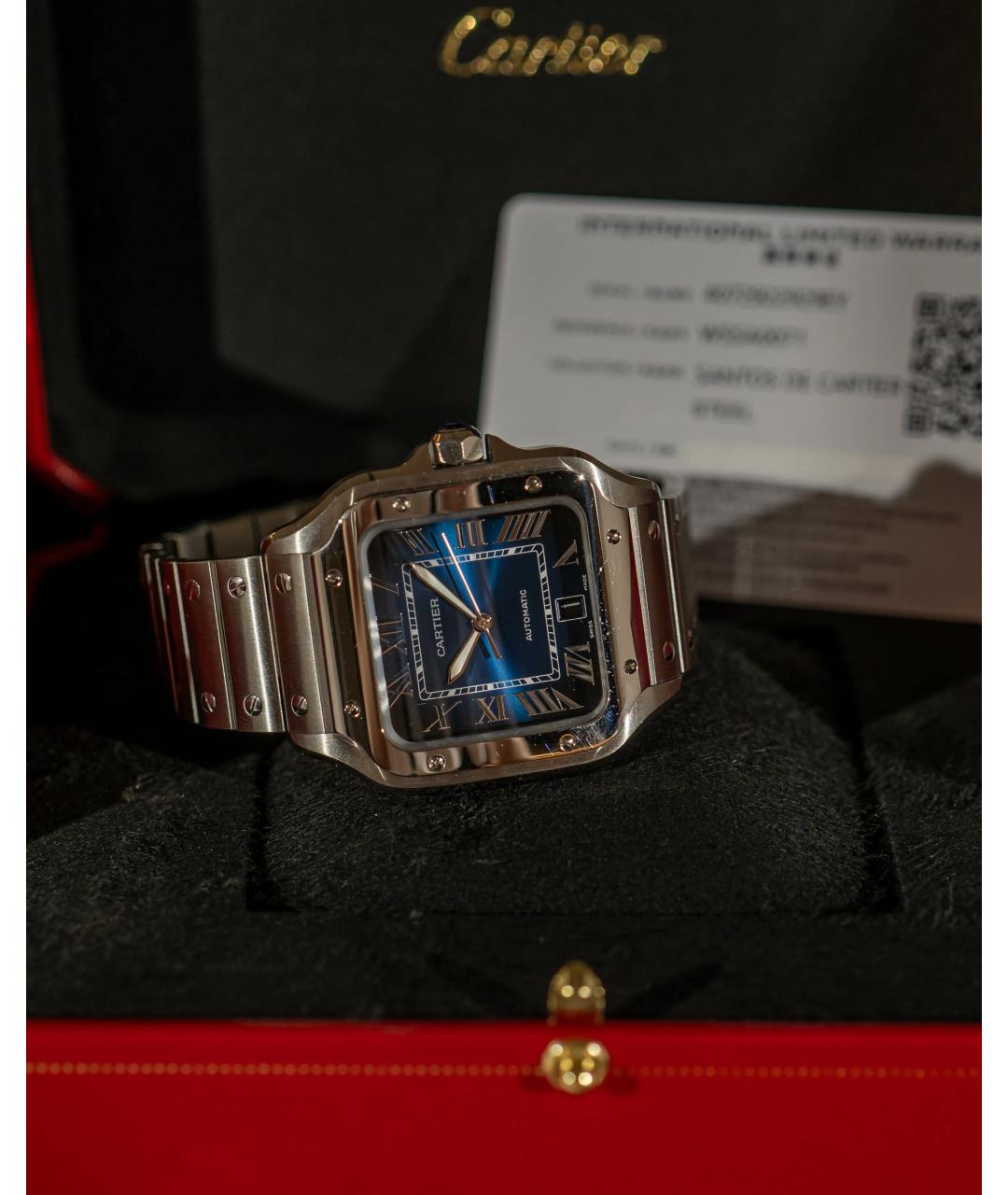 CARTIER Темно-синие часы, фото 2